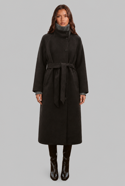 Adriana | Belted Longline Wool Coat