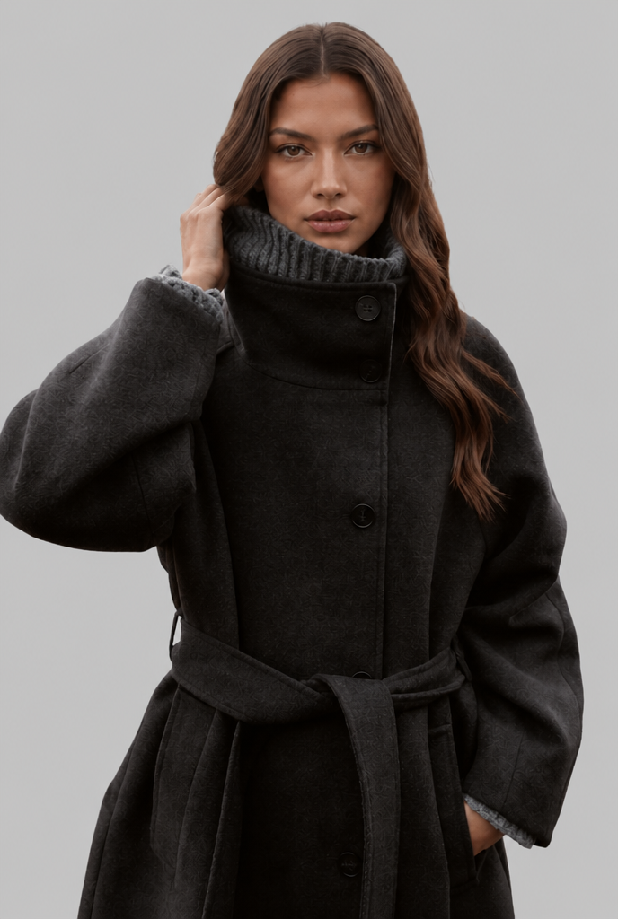 Adriana | Belted Longline Wool Coat