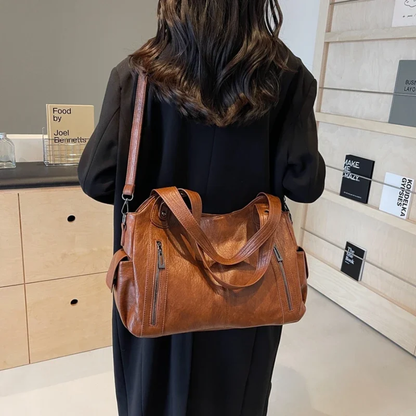 Amber Suede Shoulder Bag