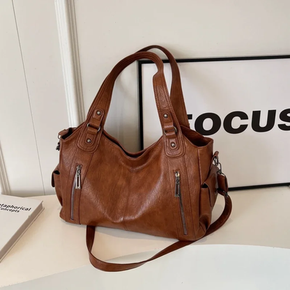 Amber Suede Shoulder Bag