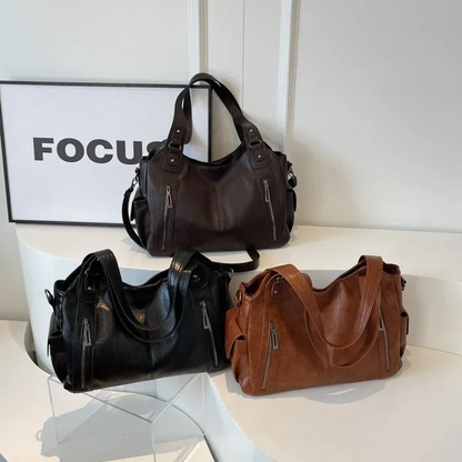 Amber Suede Shoulder Bag