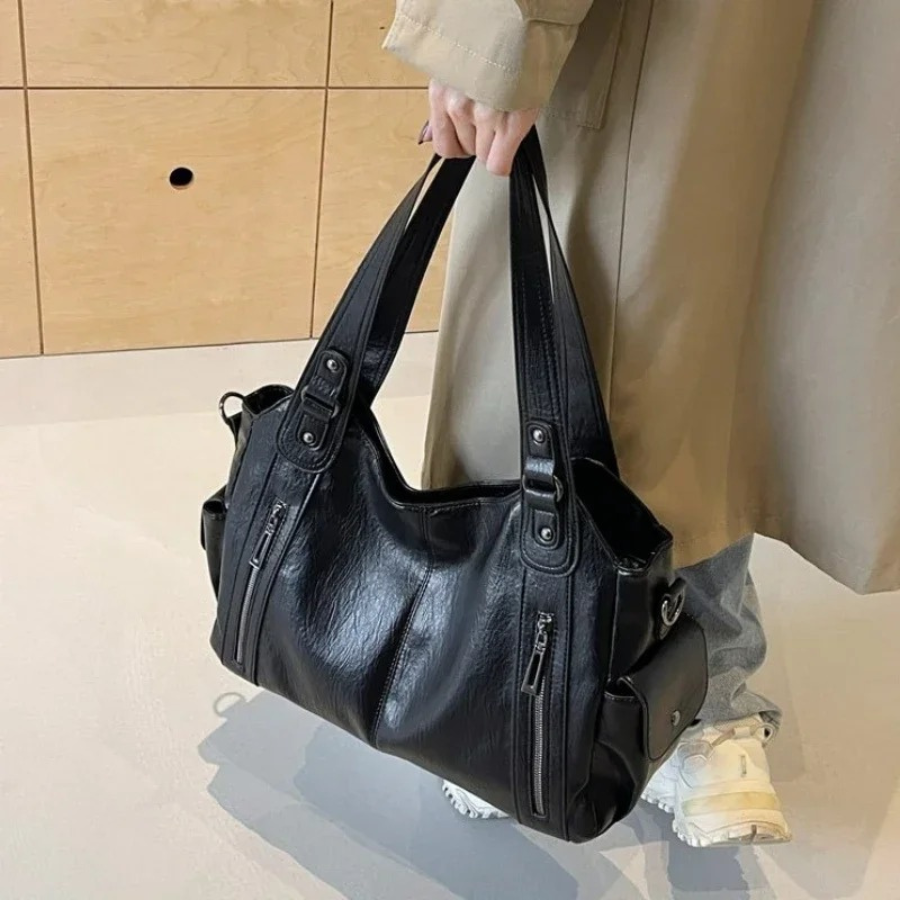 Amber Suede Shoulder Bag