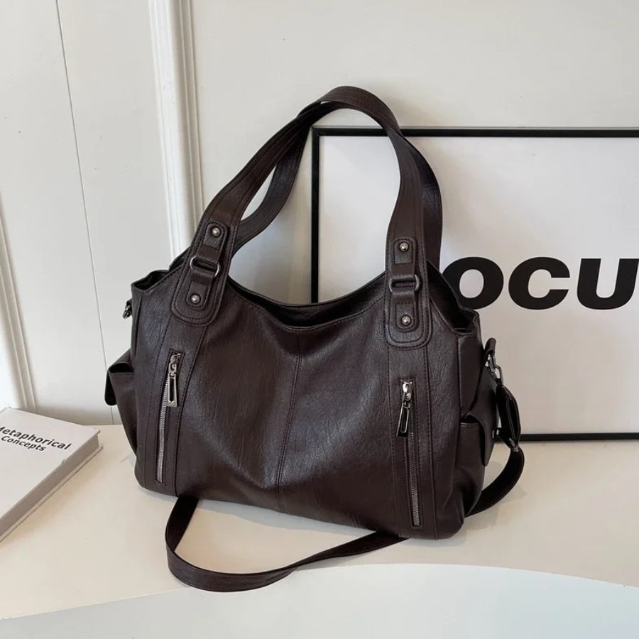 Amber Suede Shoulder Bag