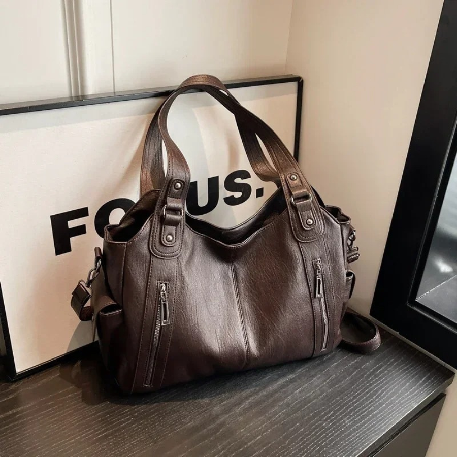 Amber Suede Shoulder Bag