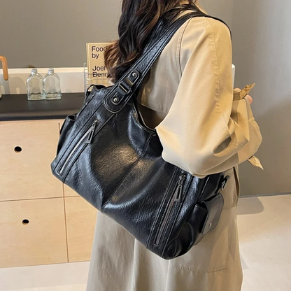 Amber Suede Shoulder Bag