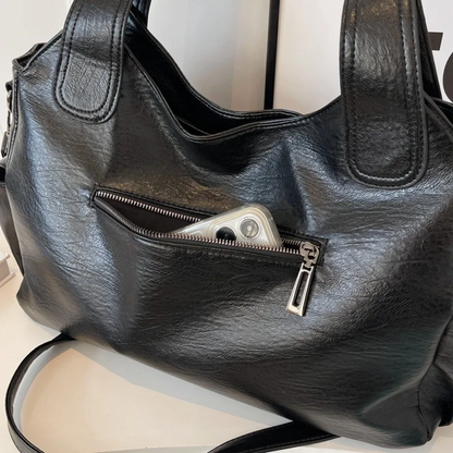 Amber Suede Shoulder Bag