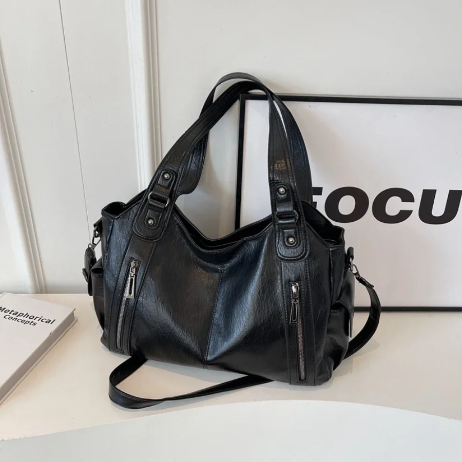 Amber Suede Shoulder Bag