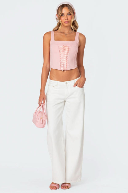 Amélie | Bow Tie Low Rise Jeans