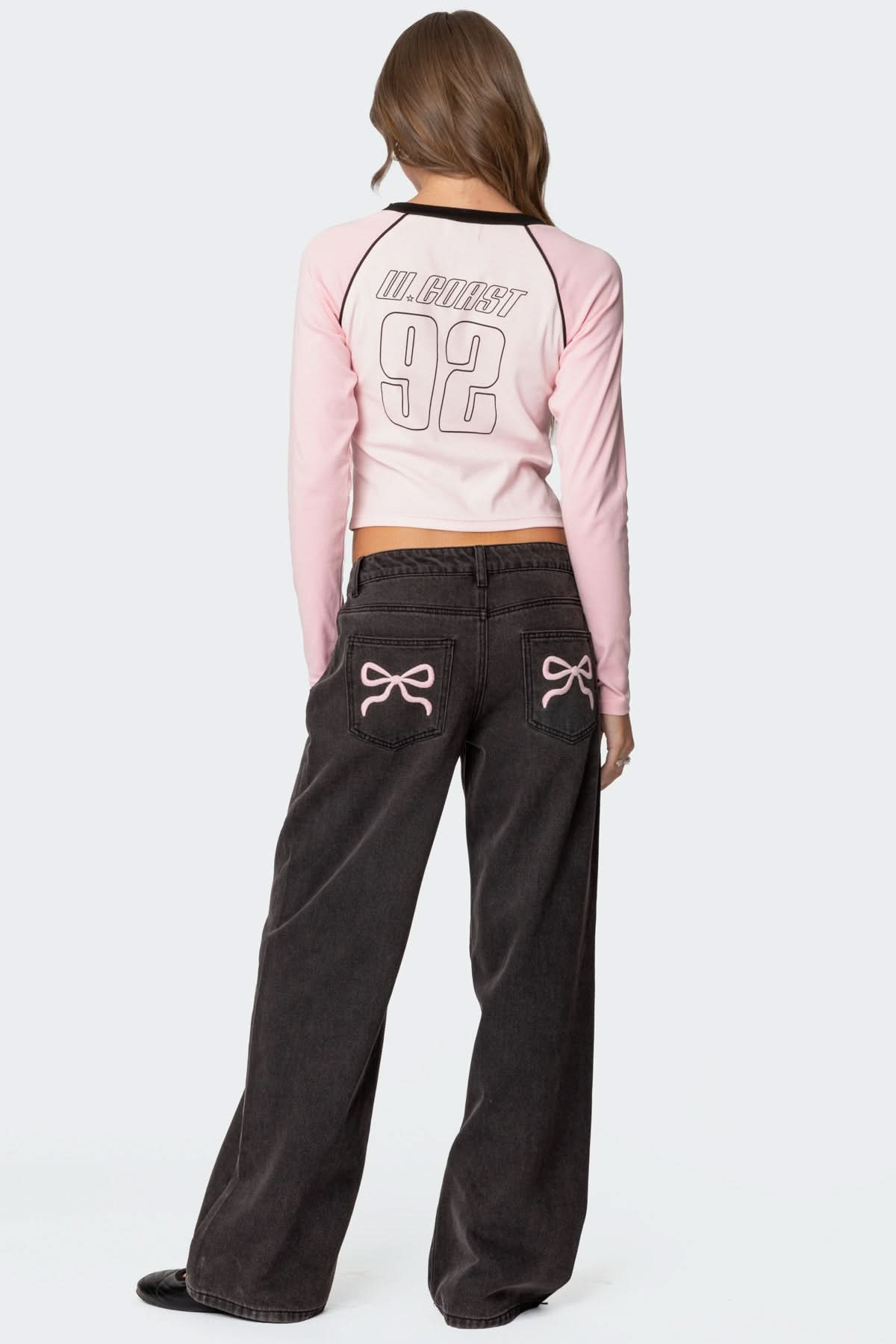 Amélie | Bow Tie Low Rise Jeans