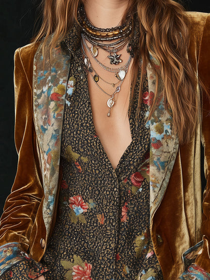 Anouk | Vintage Floral Patchwork Blazer