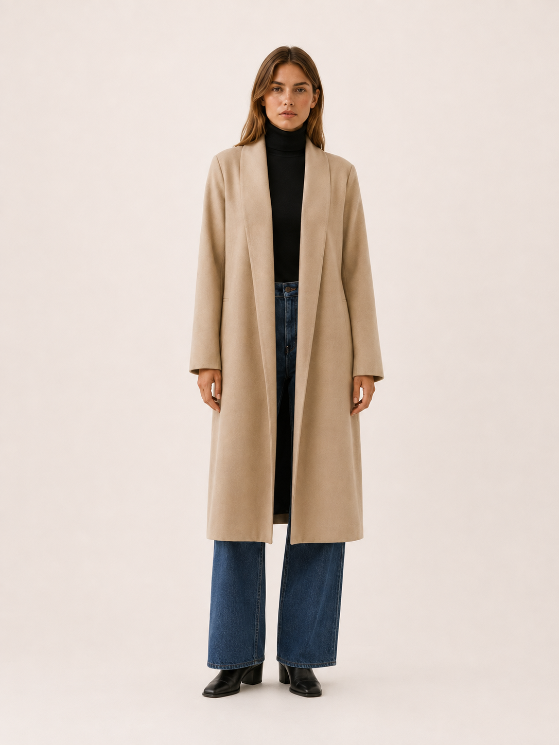Ariana | Open Front Tailored Longline Coat