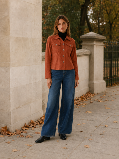 Arian | Cropped Button Pocket Jacket
