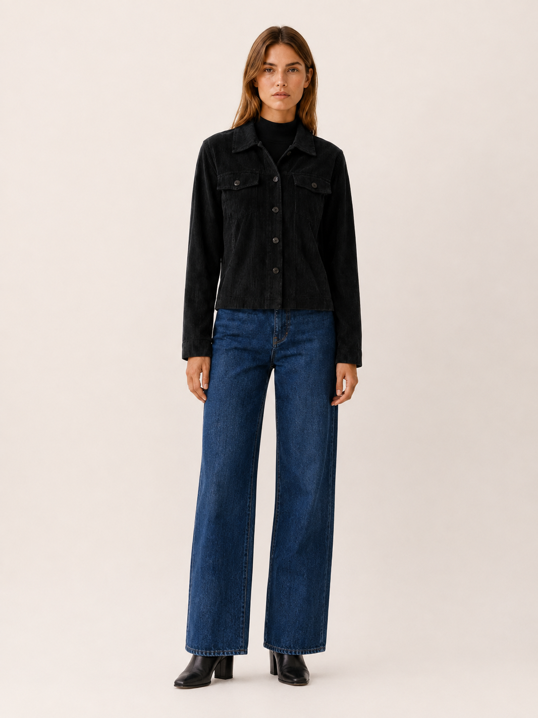 Arian | Cropped Button Pocket Jacket