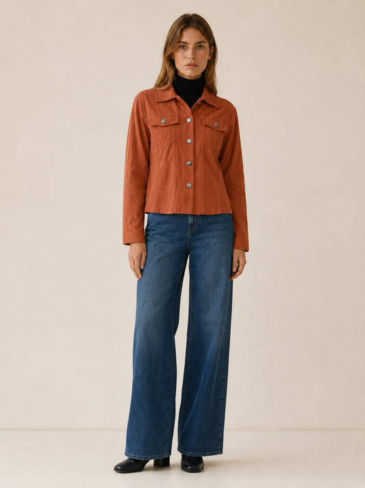 Arian | Cropped Button Pocket Jacket