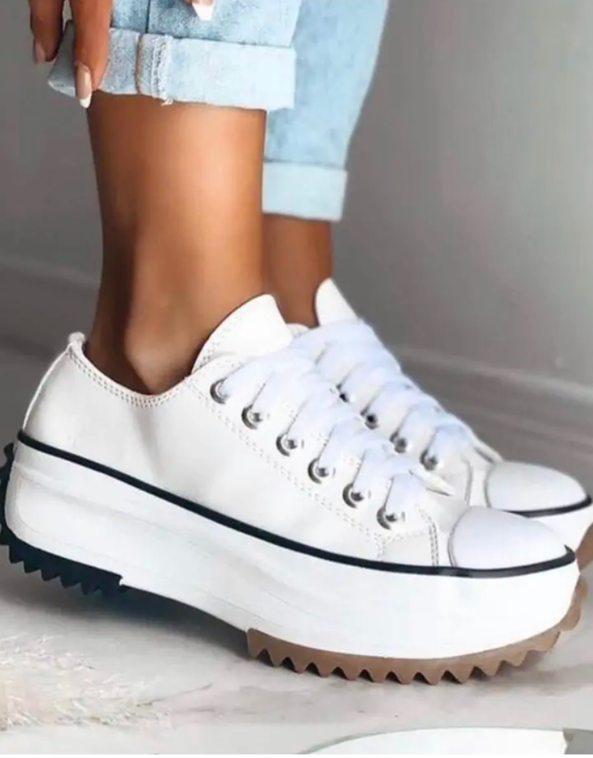 Arlette | Chunky Platform Lace Up Sneakers