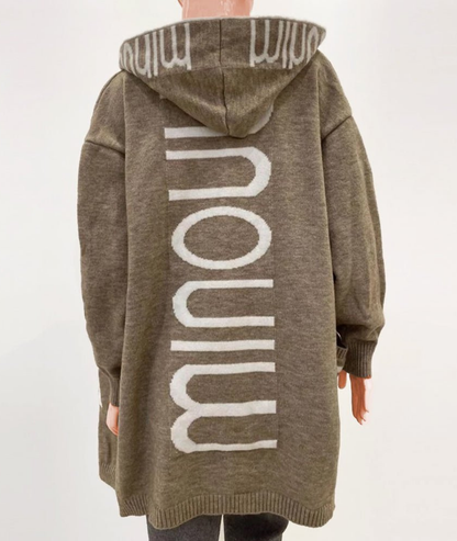 Audrey | Open Front Fleece Hooded Cardigan