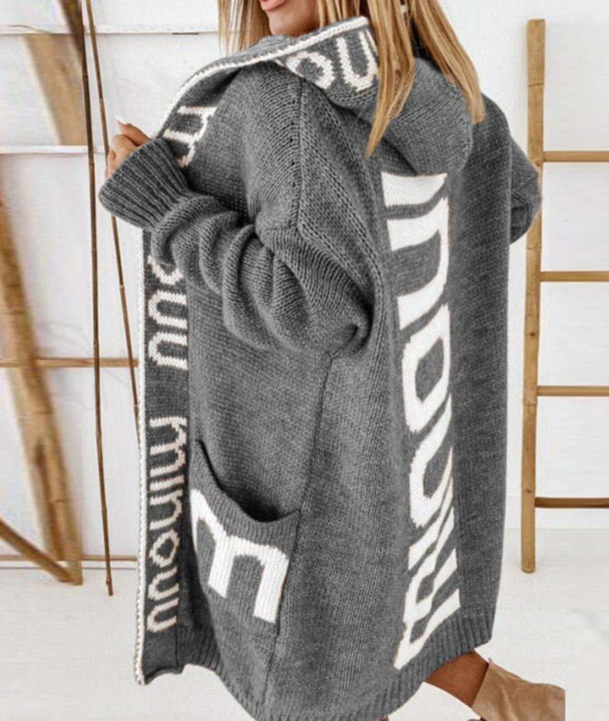 Audrey | Open Front Fleece Hooded Cardigan