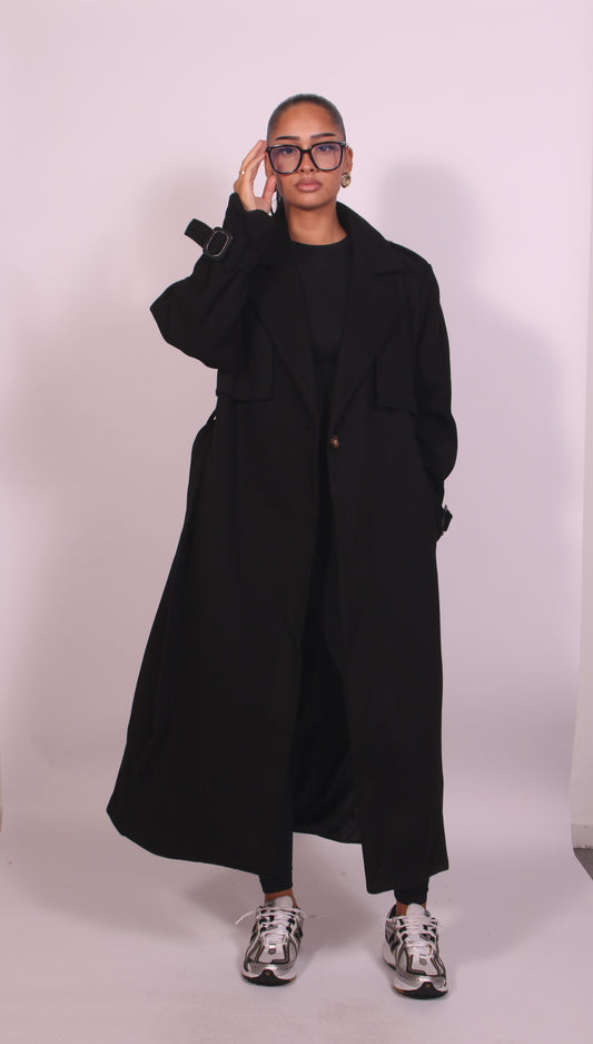 Aurelia | Oversized Belted Longline Trench Coat
