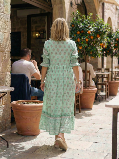Avery | Garden Market Button Midi Dress