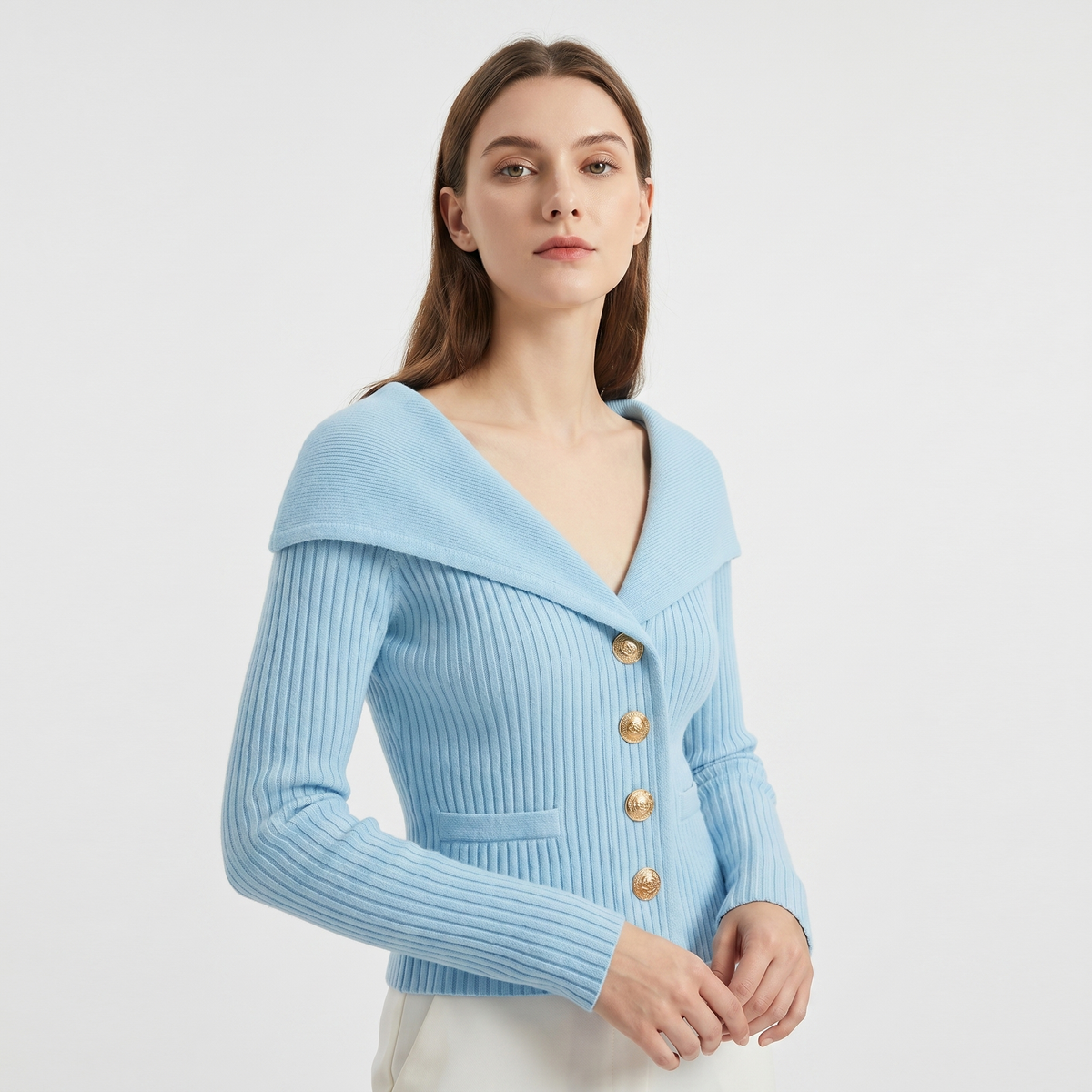 Bardot | Ribbed Knit Blazer Cardigan