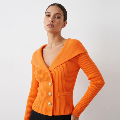 Bardot | Ribbed Knit Blazer Cardigan