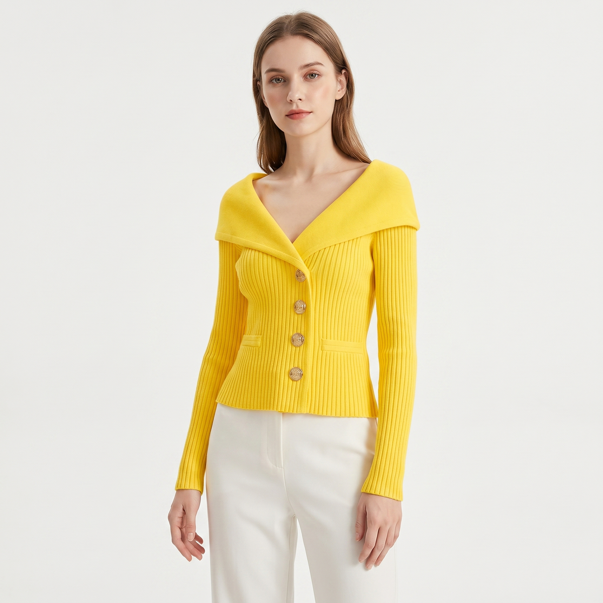 Bardot | Ribbed Knit Blazer Cardigan