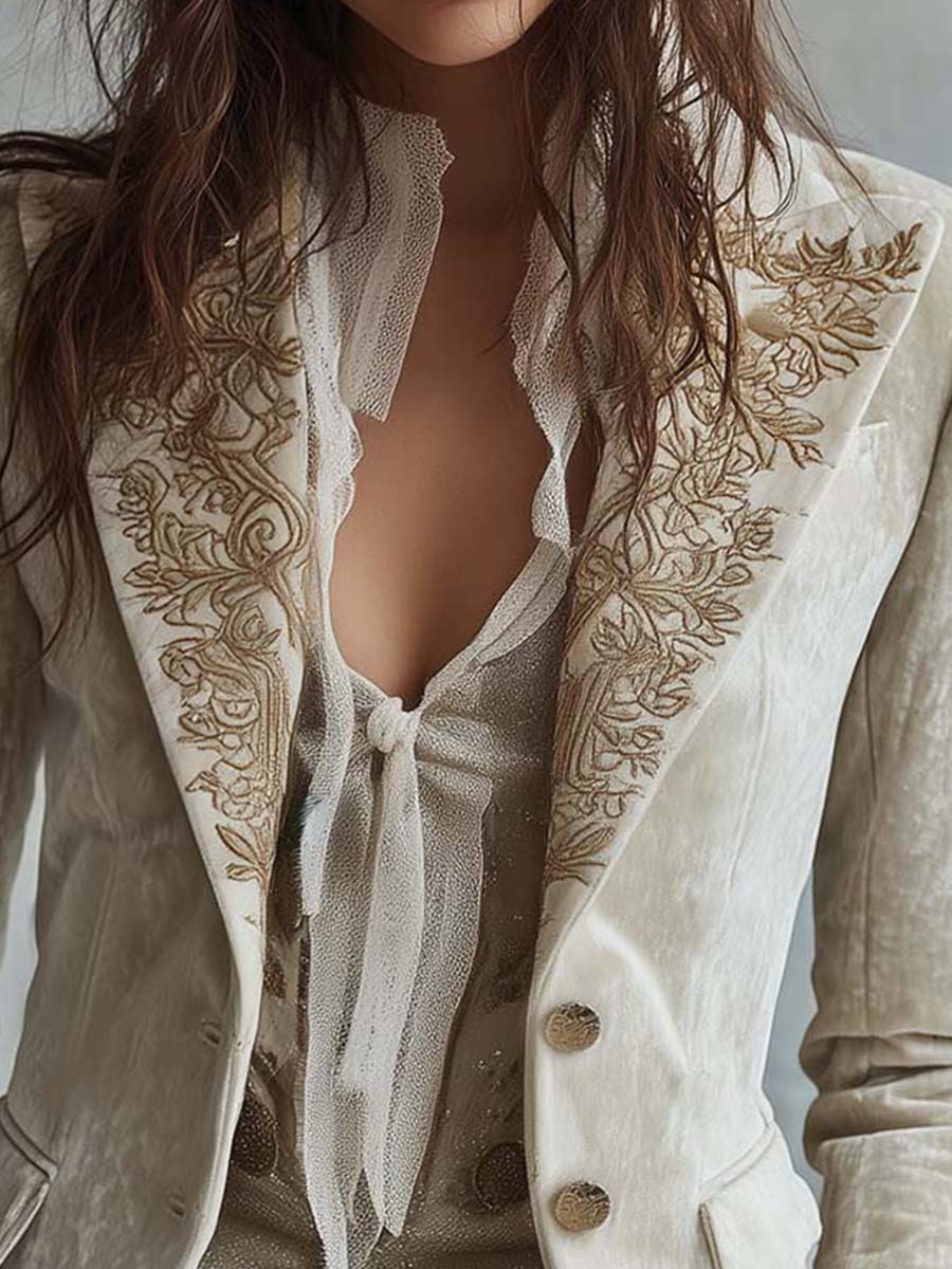 Beatrix | Embroidered Tailored Blazer