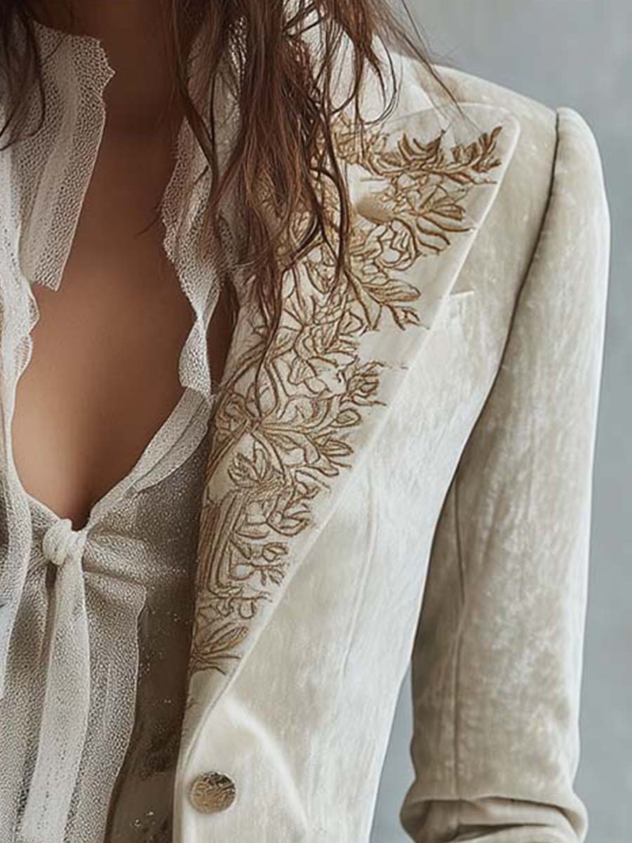 Beatrix | Embroidered Tailored Blazer