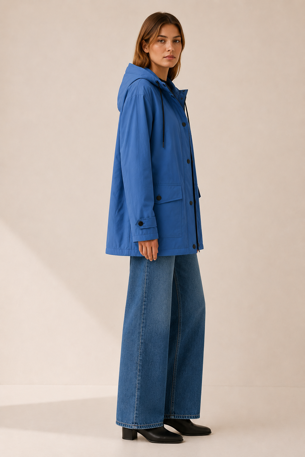 Olisa | Hooded Longline Rain Jacket