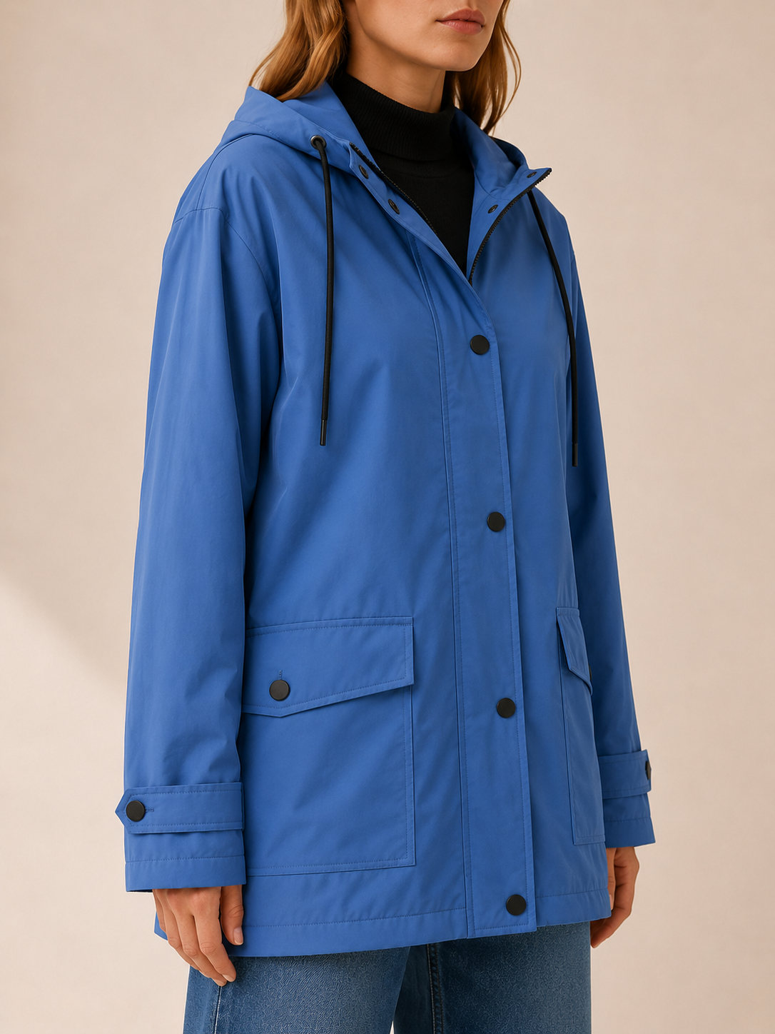 Olisa | Hooded Longline Rain Jacket