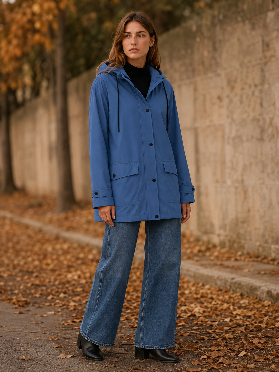 Olisa | Hooded Longline Rain Jacket