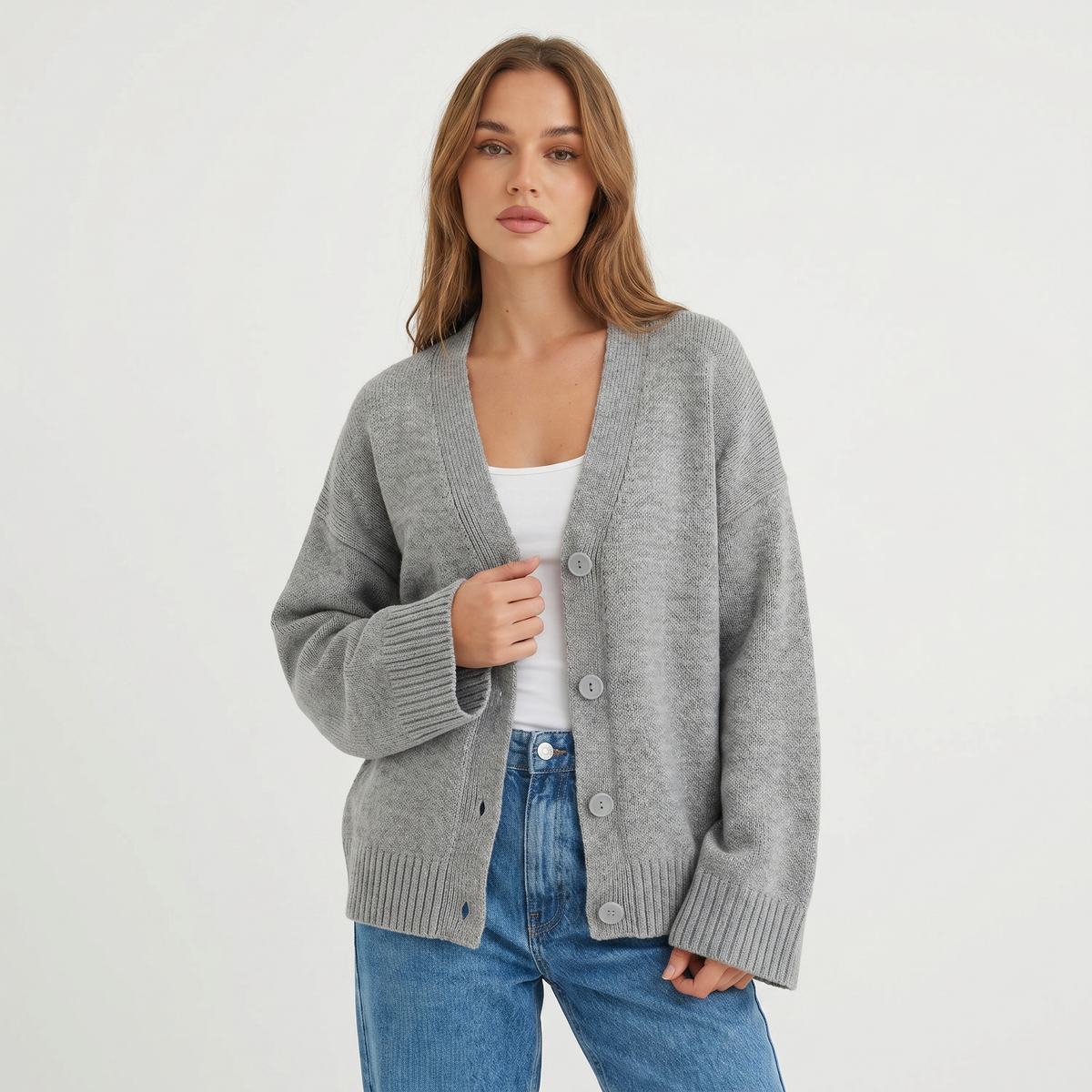 Briar | Oversized Button-Front Cardigan