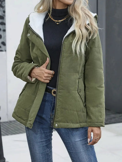 Brielle | Sherpa Lined Hooded Utility Jacket