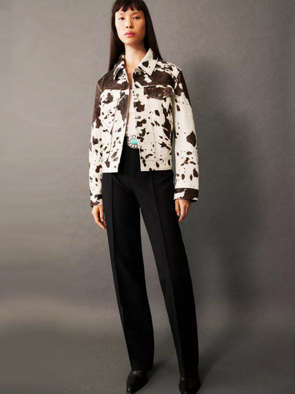 Cassidy | Cow Print Western Jacket