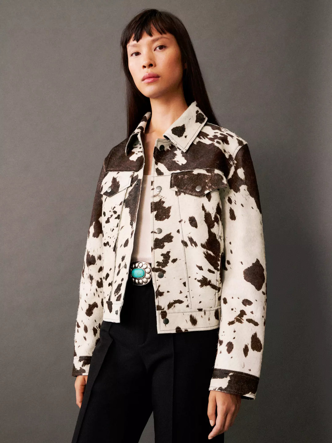 Cassidy | Cow Print Western Jacket