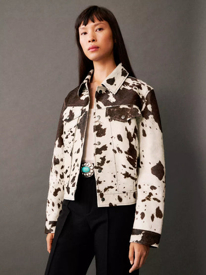 Cassidy | Cow Print Western Jacket
