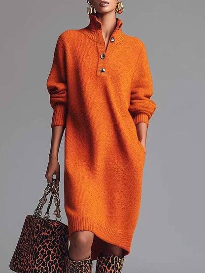 Cecile | Robe-pull décontractée boutonnée