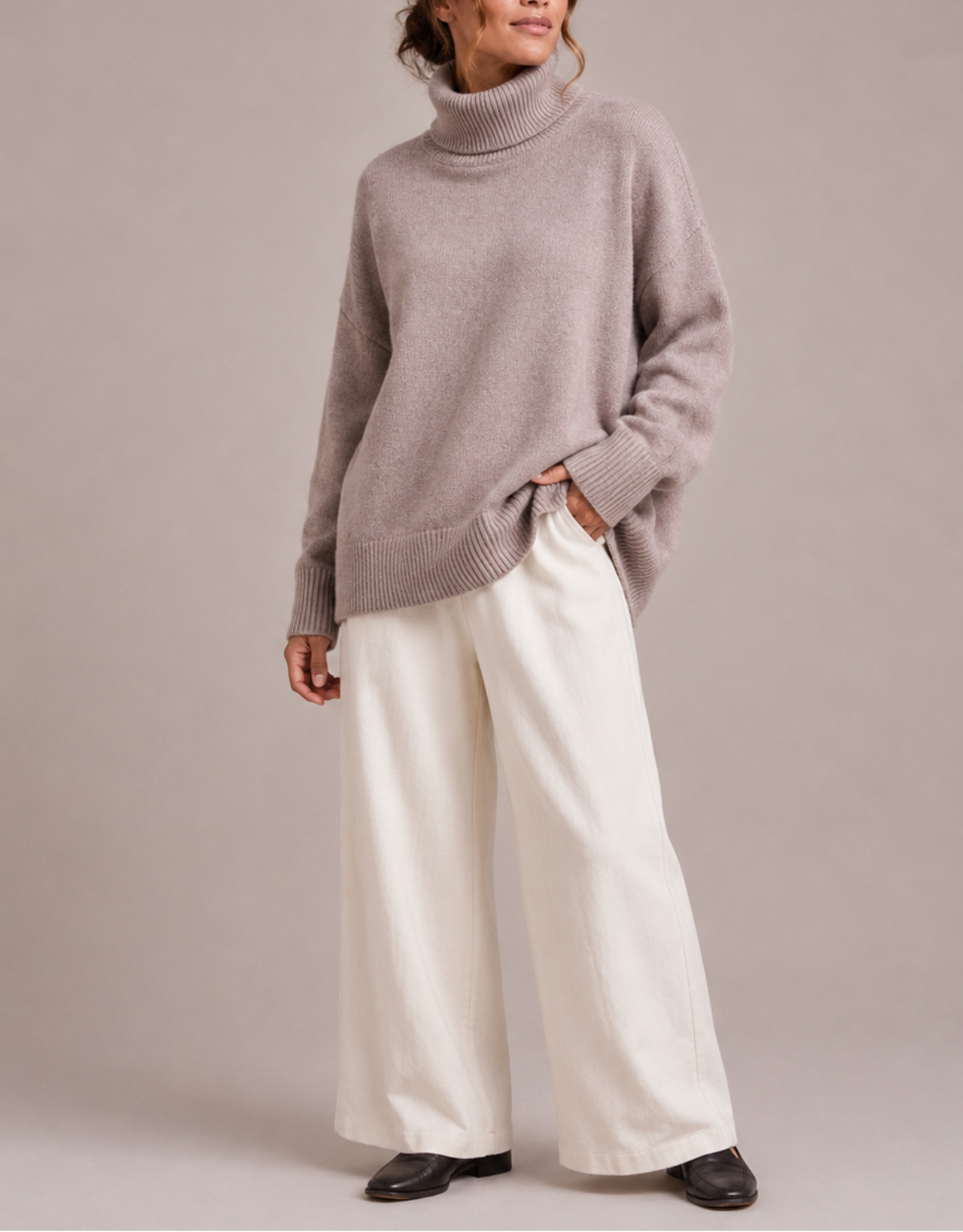 Charlotte | Oversized Turtleneck Knit Sweater