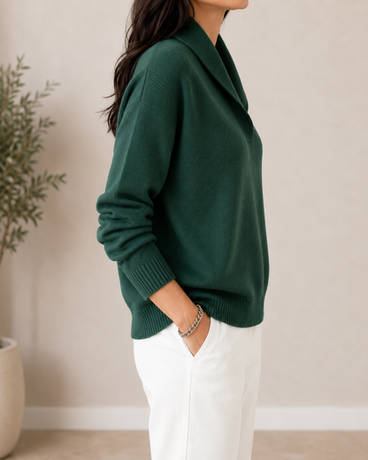 Della | Relaxed Fit V Neck Knit Jumper