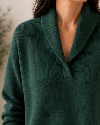 Della | Relaxed Fit V Neck Knit Jumper