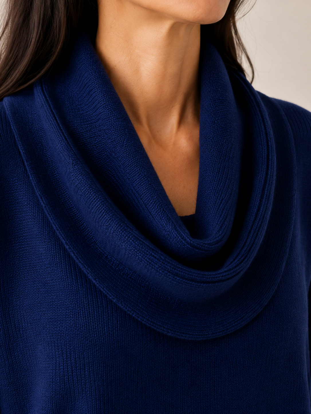 Blythe | Draped Cowl Neck Knit Jumper