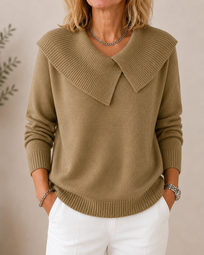 Tamsin | Wide Collar Knit Jumper