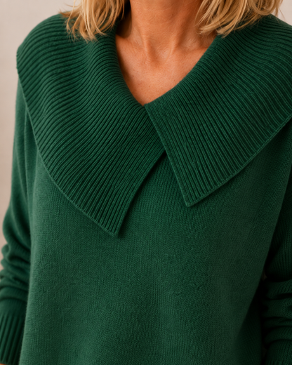 Tamsin | Wide Collar Knit Jumper