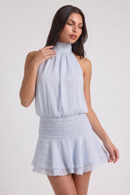 Chiara Sleeveless High Neck Mini Dress