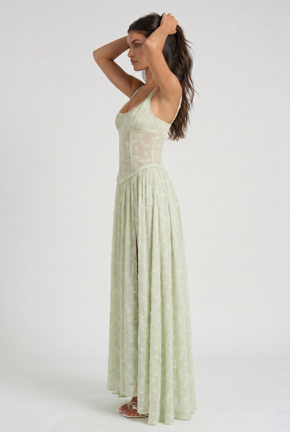 Clair Lace Split Maxi Dress