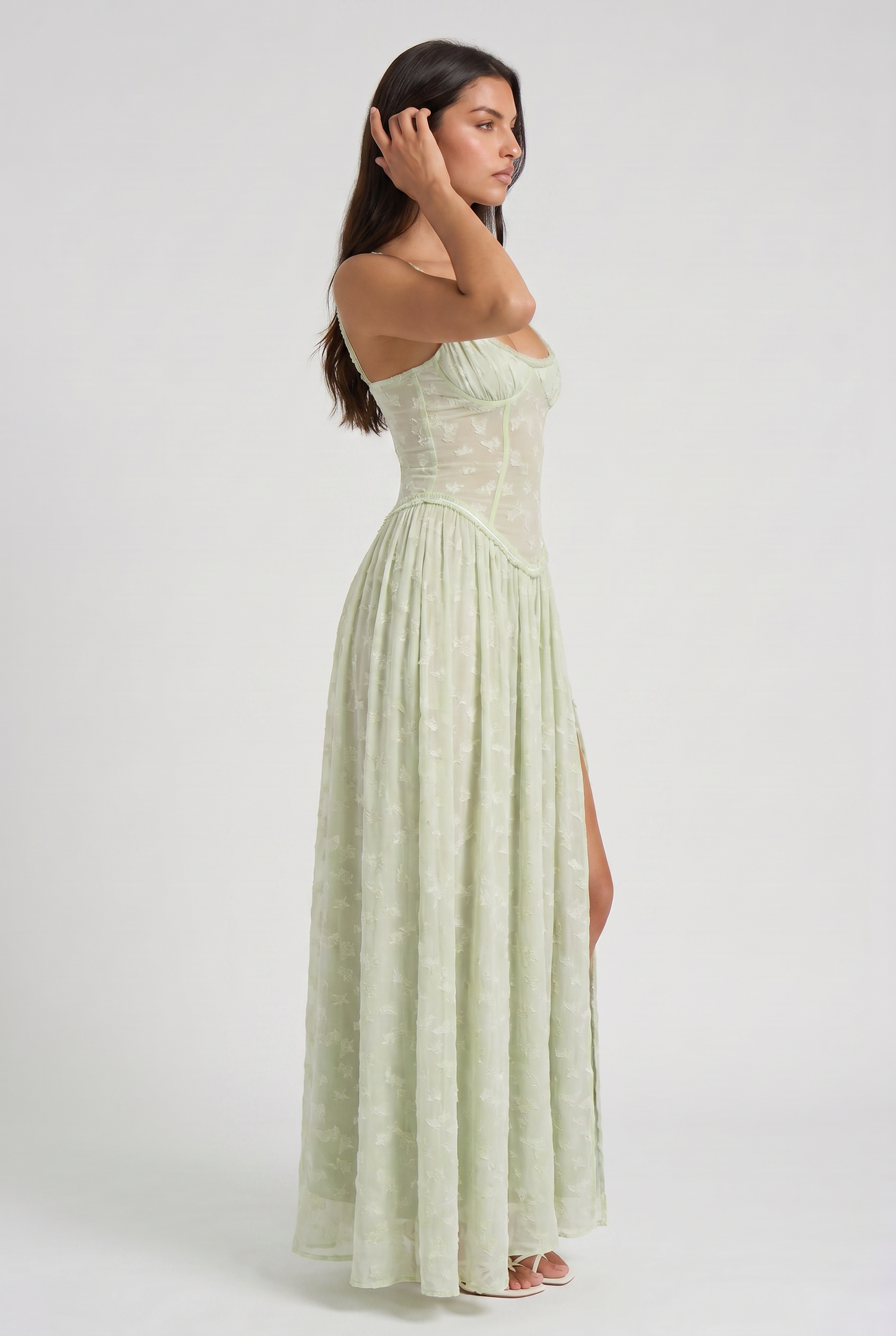 Clair Lace Split Maxi Dress