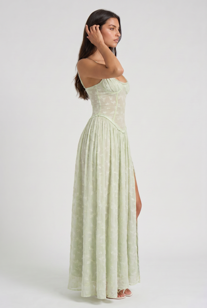 Clair Lace Split Maxi Dress