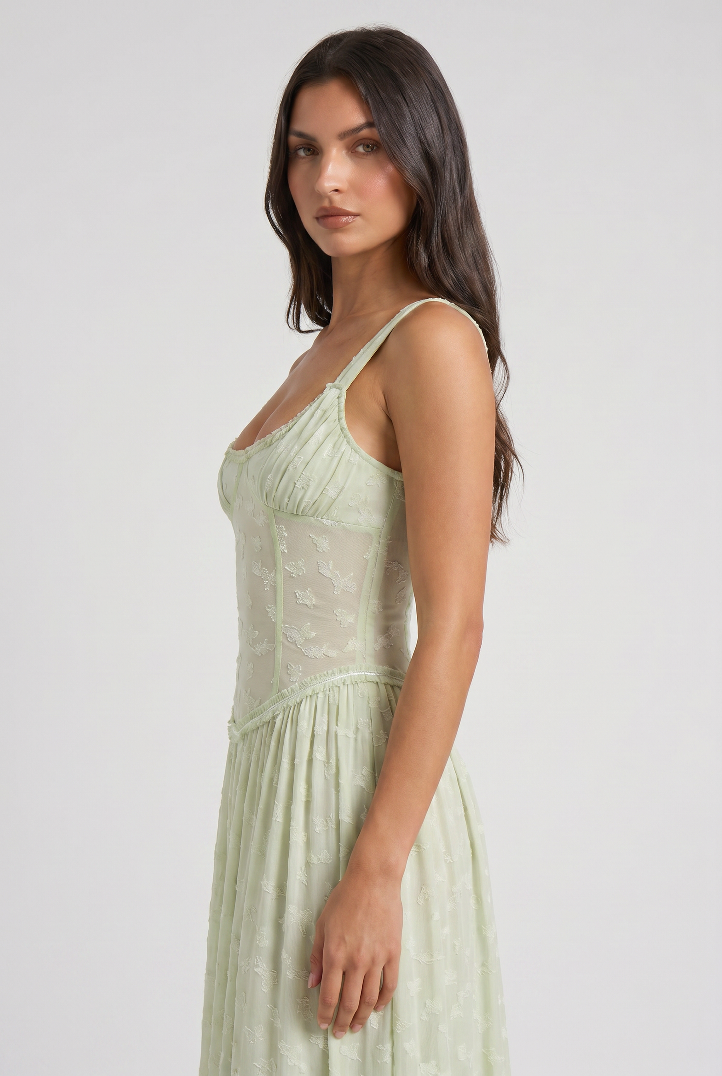 Clair Lace Split Maxi Dress