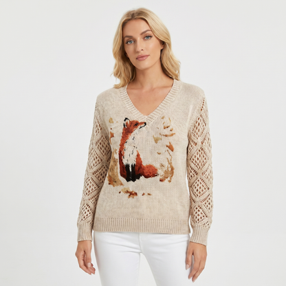 Clementine | Floral V-Neck Pullover