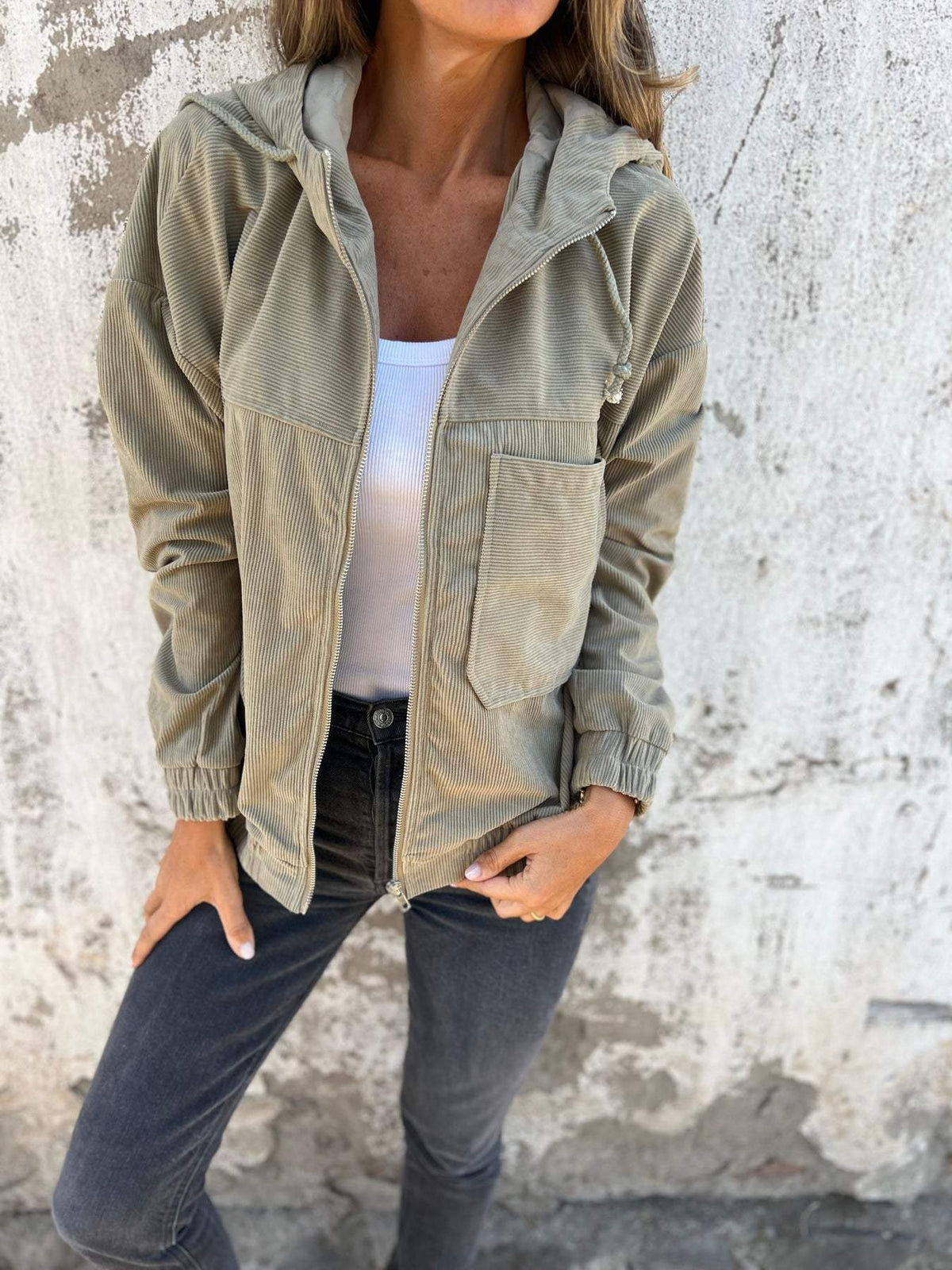 Concetta | Relaxed Fit Hooded Zip-Up Jacket